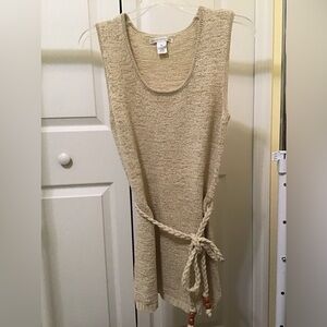 Sarah Spencer Cream Sleeveless Tunic Sweater